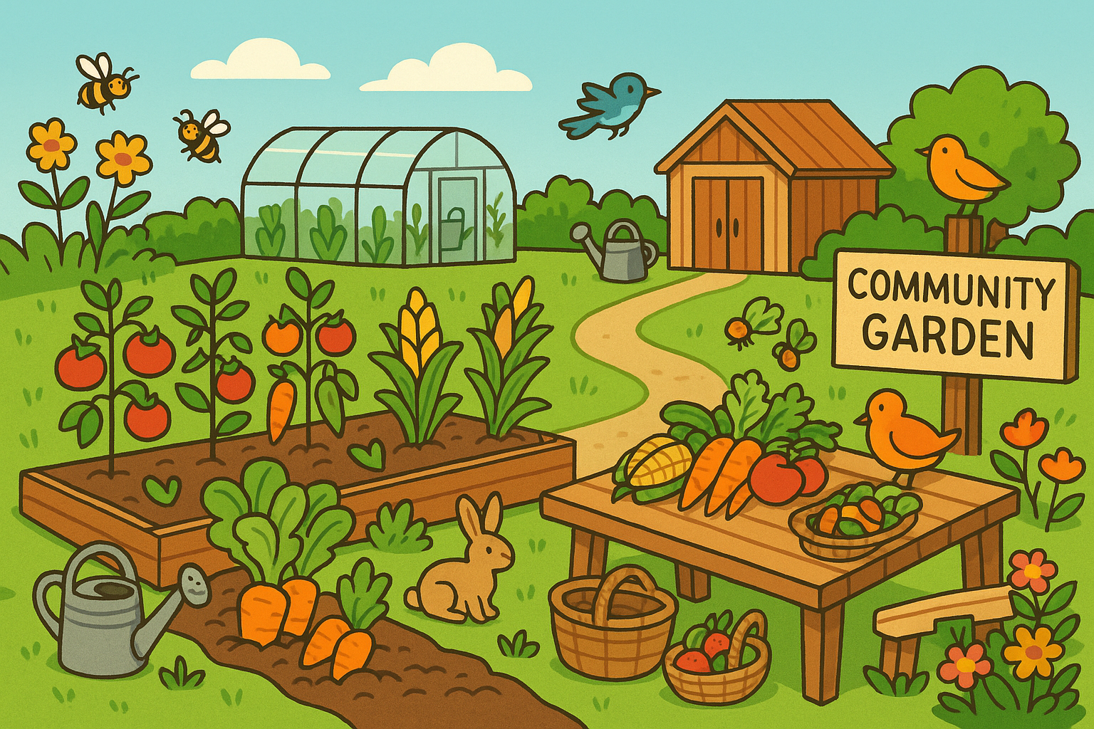 Rain garden and sustainable features