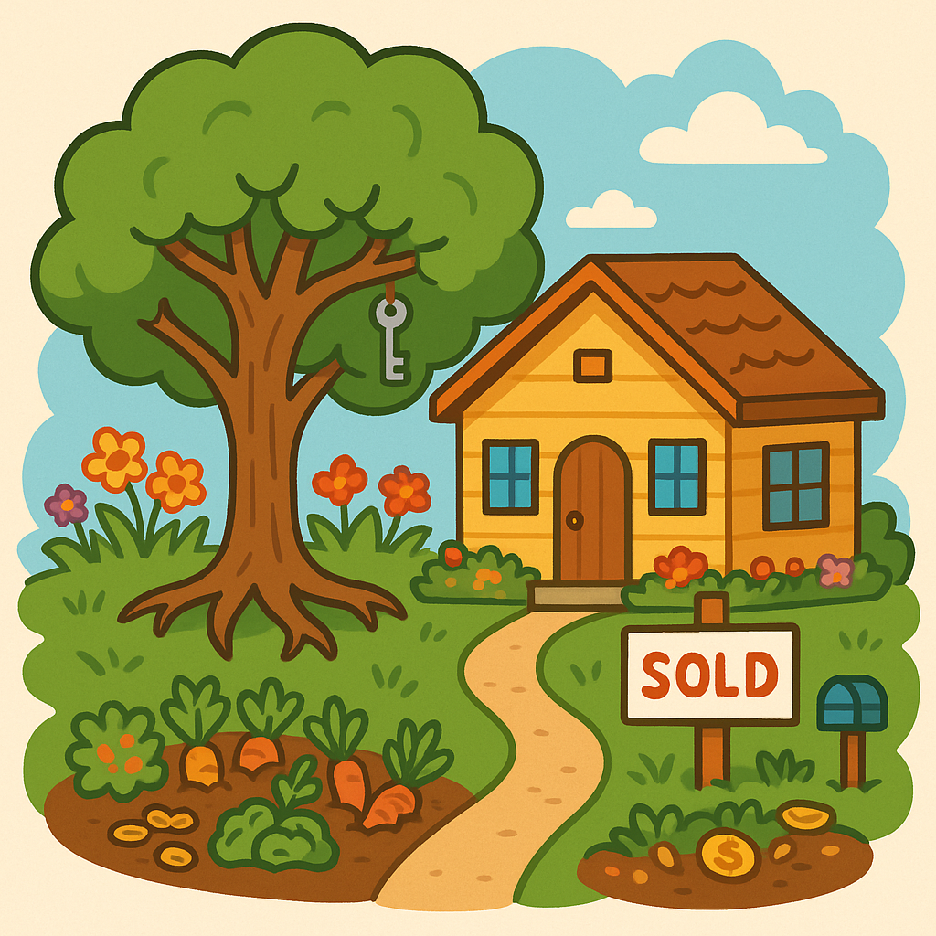 Family home with sold sign