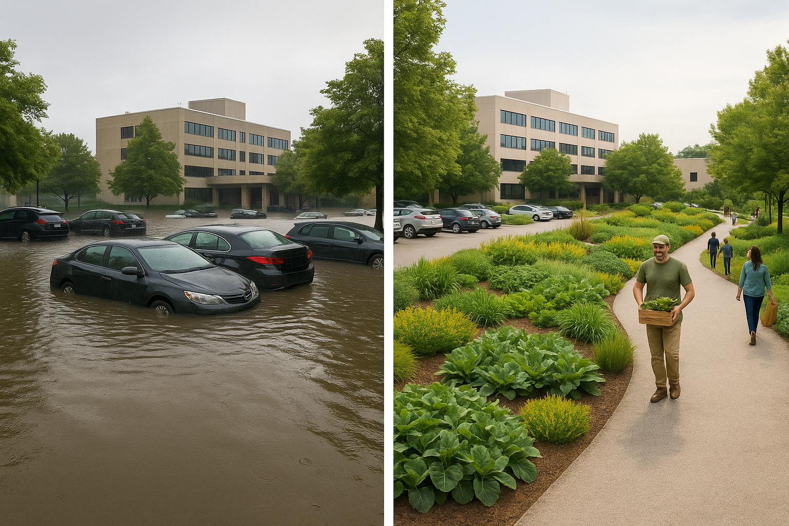 Before and After: Flooding to Productive Gardens