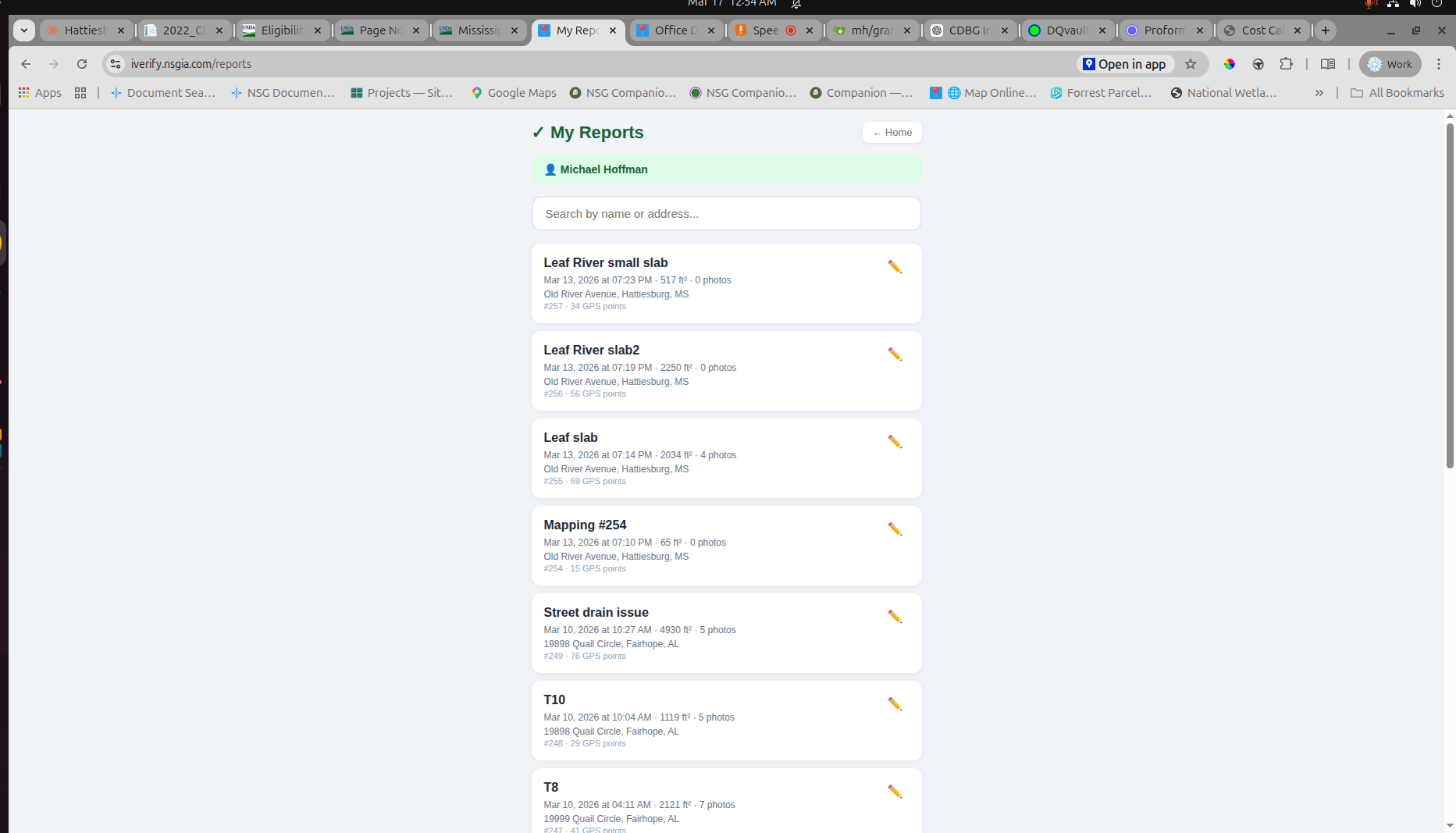 Reports and documentation