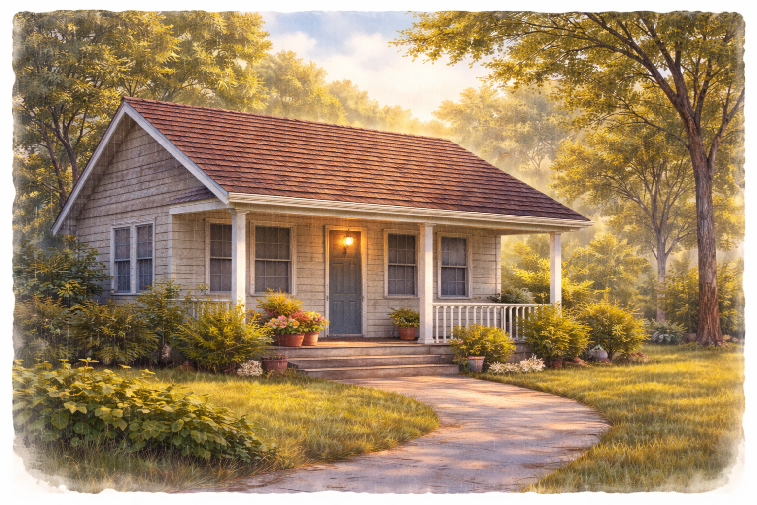 Completed roof repair