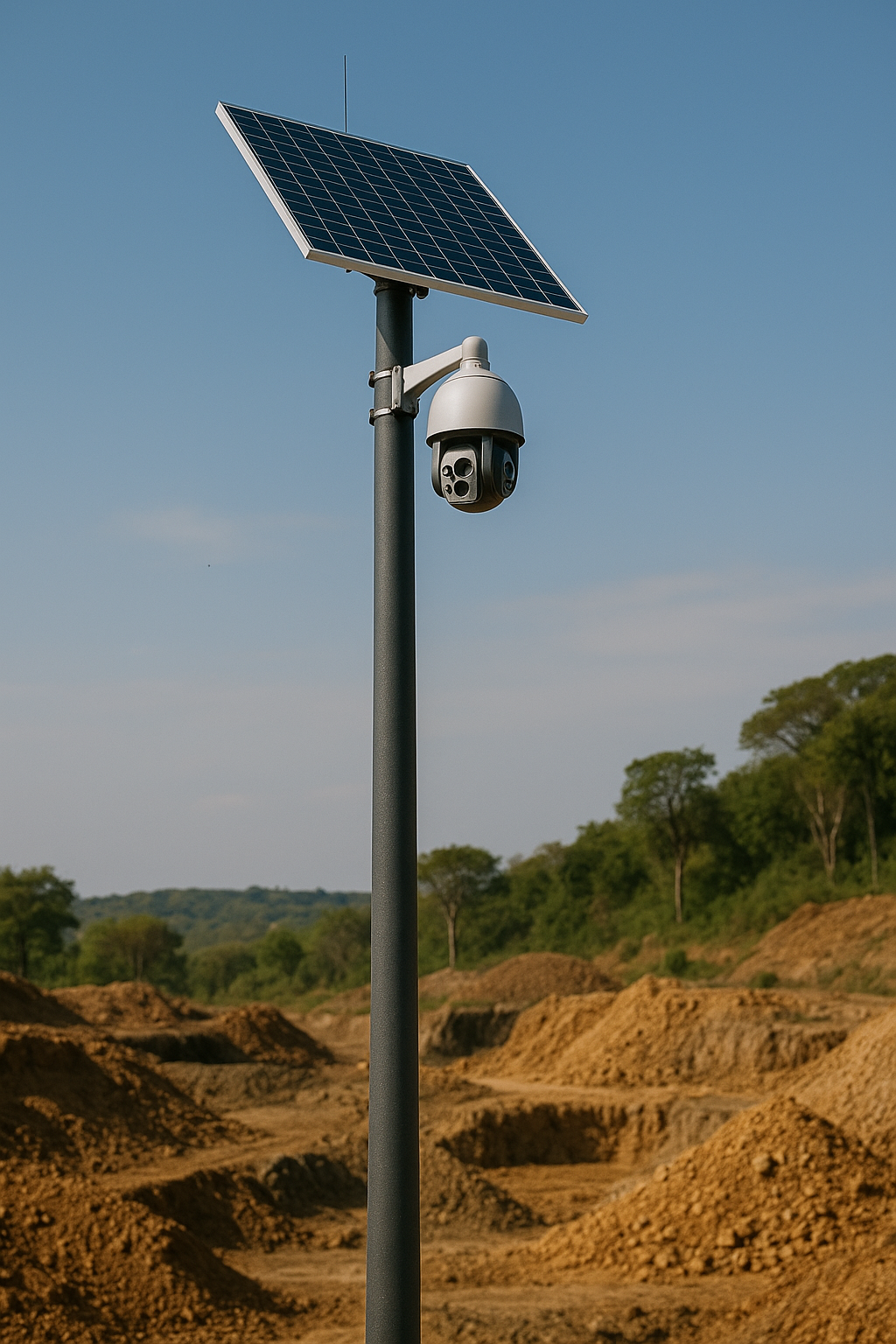 iVerify Sentinel Tower - Solar-powered autonomous surveillance system for mining sites