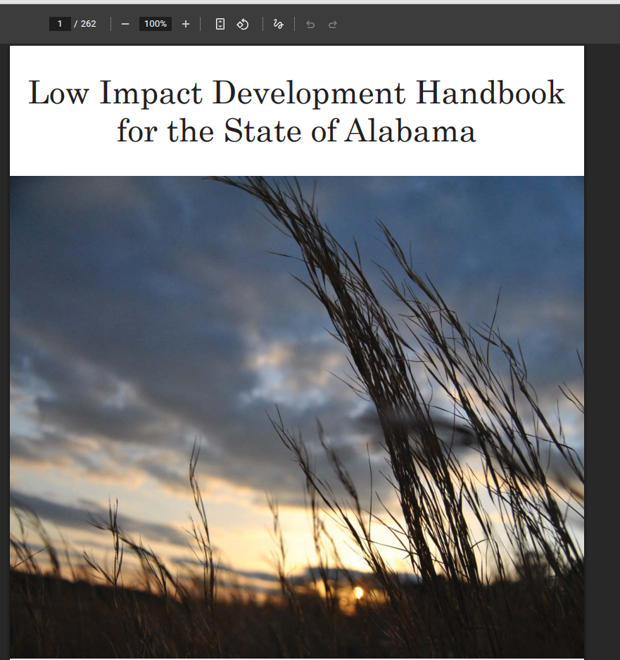 Alabama Low Impact Development Handbook Cover